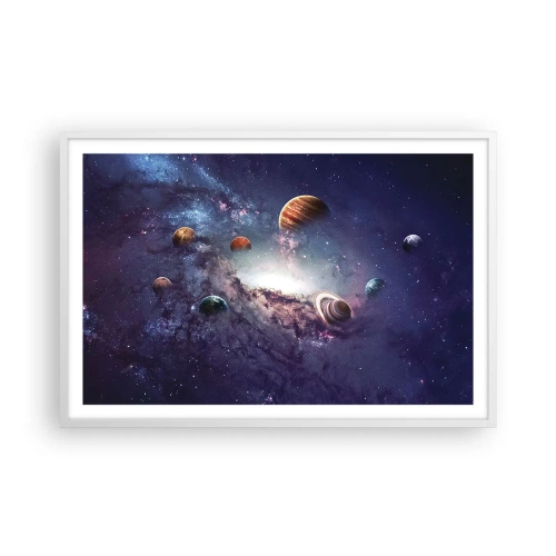 Poszter fekete keretben - Napos táncrendszer - 91x61 cm