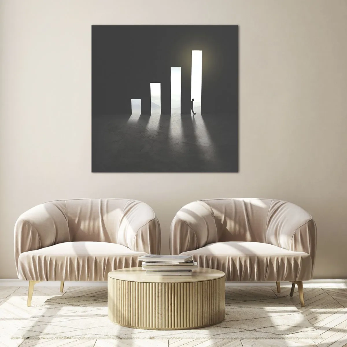 Üveg kép - Siker - egy benyomás - 40x40 cm