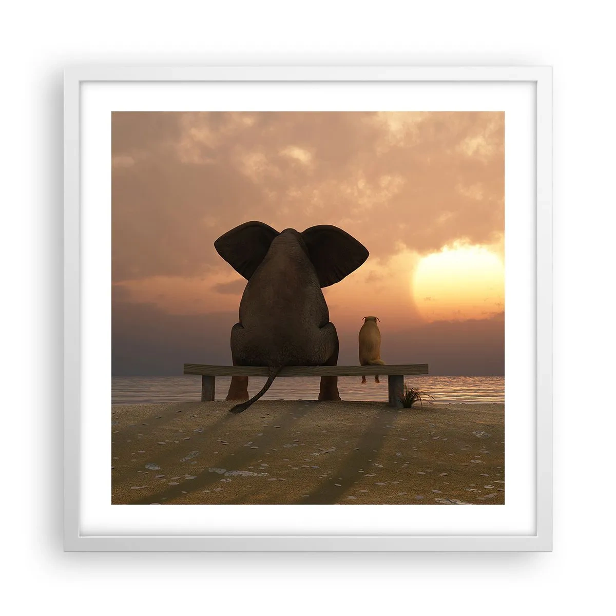 Poszter fekete keretben - Jó együtt hallgatni - 50x50 cm