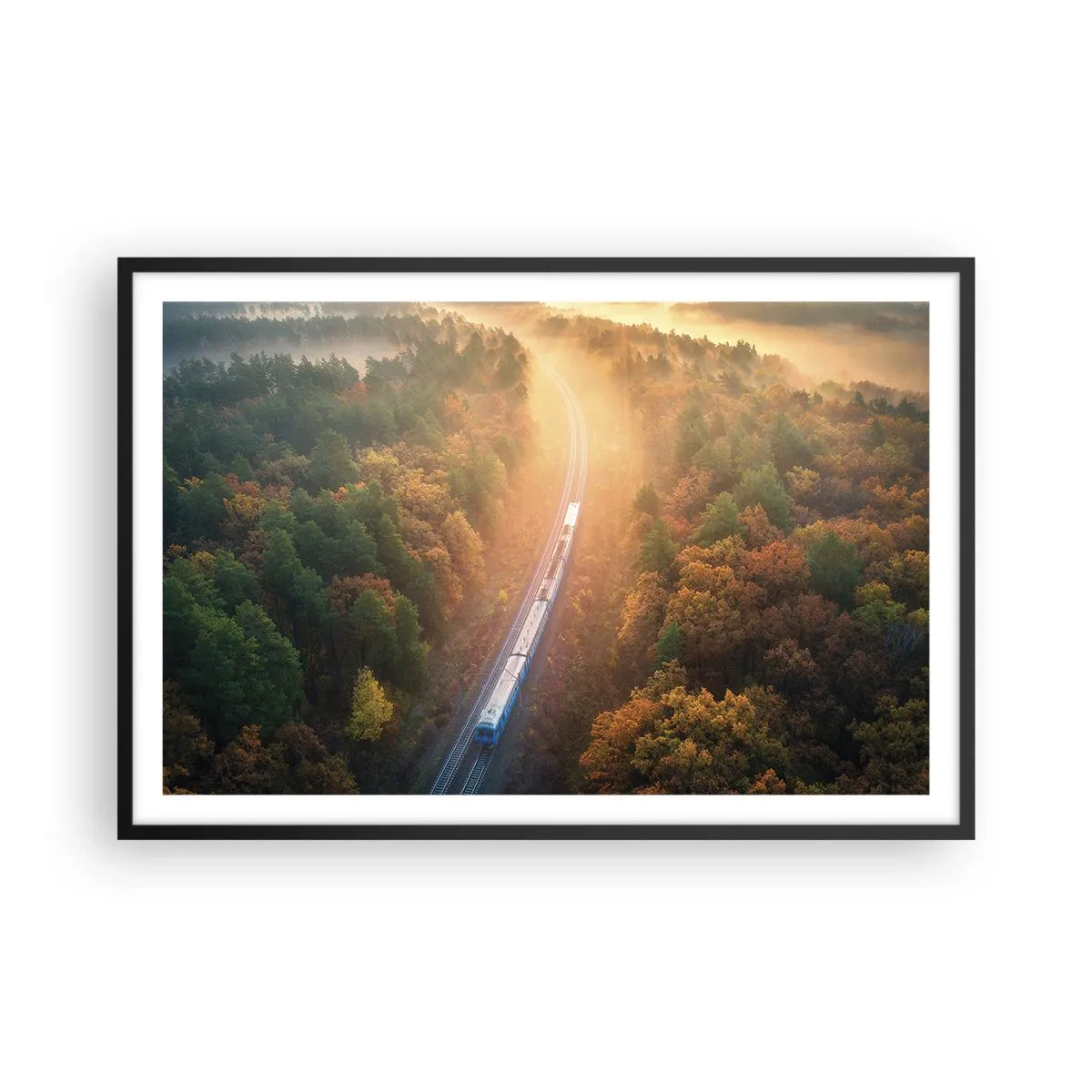 Poszter fehér keretben - Őszi utazás - 91x61 cm