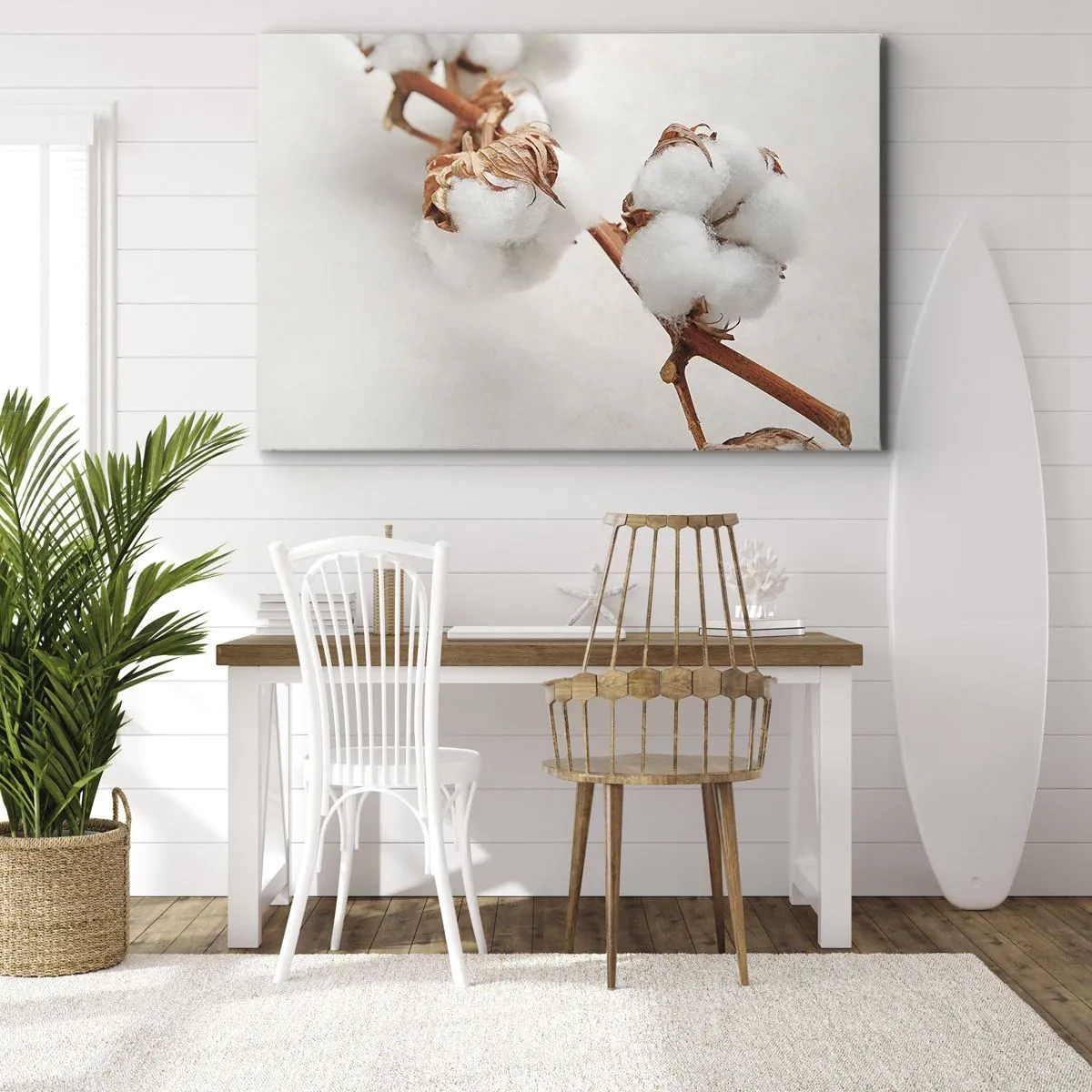 Vászonkép - Egy szál pamut finom háttér előtt - 70x50cm - Csak ölelkezni - Modern fali dekoráció nappalihoz és hálószobához ARTTOR