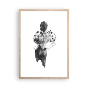 Poszter világos tölgy keretben - Egyenesen elsétált mellettem - 50x70 cm