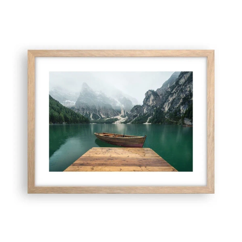 Poszter világos tölgy keretben - "És a homlok büszke sziklái" - 40x30 cm