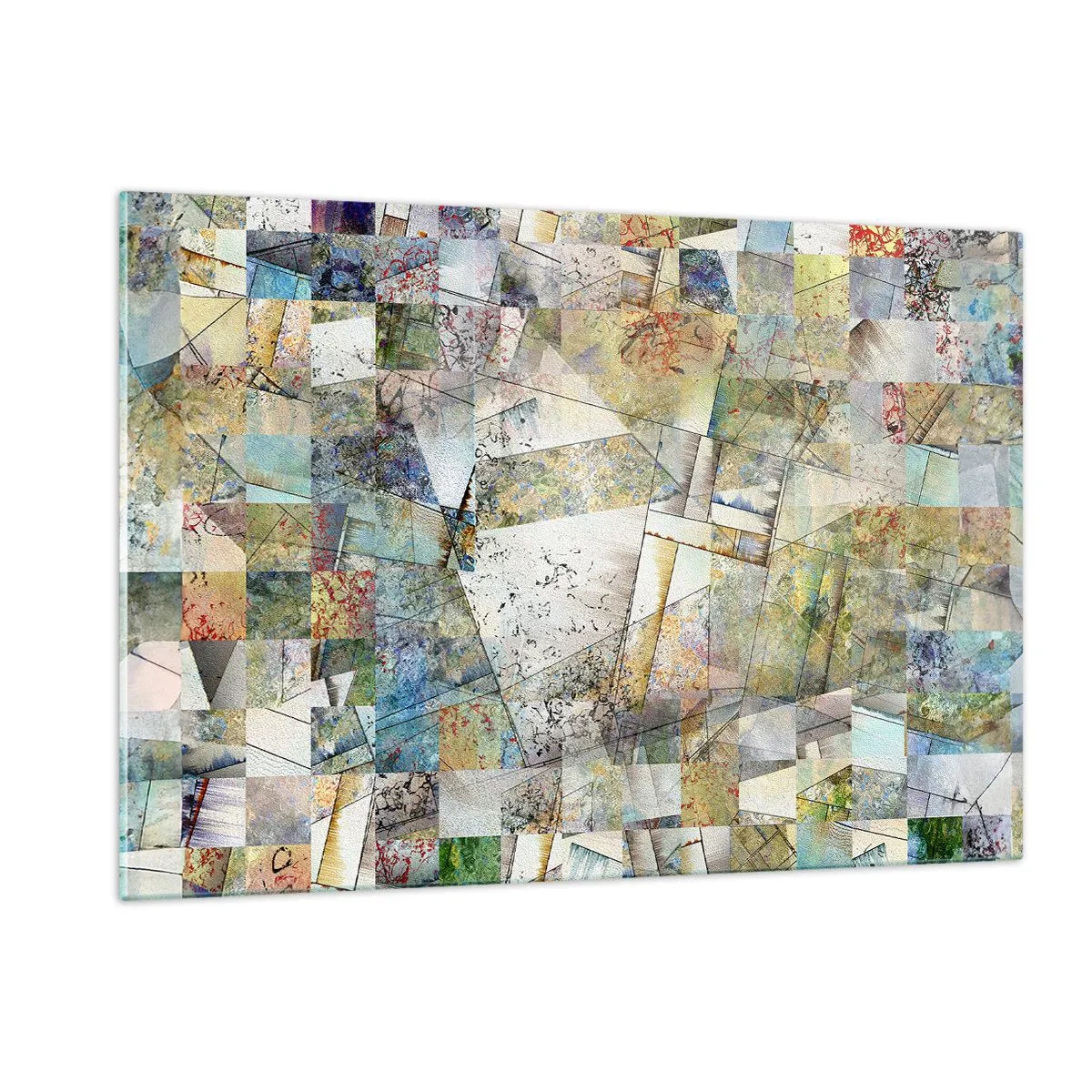 Üveg kép - Geometrikus átrendeződés - 120x80 cm