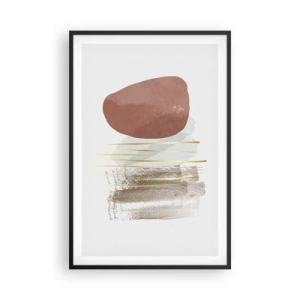 Poszter fehér keretben - Absztrakt oszlopsor - 61x91 cm