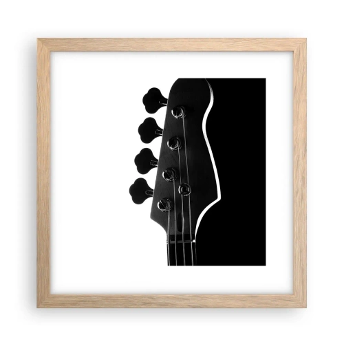 Poszter világos tölgy keretben - Sziklacsend - 30x30 cm