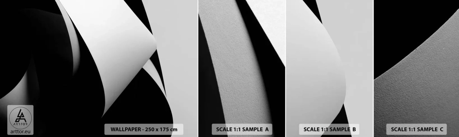 Fotótapéta Minta Standard Eco - Fénysíkok az árnyék mélyéről - 3D, Visszafogott, Alakzatok - 100x30 cm