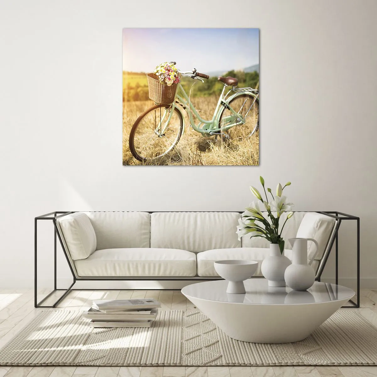 Üveg kép - Itt maradok egy darabig - 70x70 cm