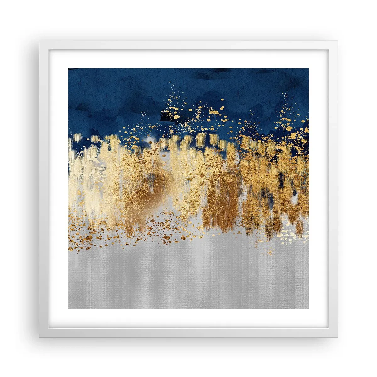 Poszter fekete keretben - Modern kompozíció csillogással - 50x50 cm