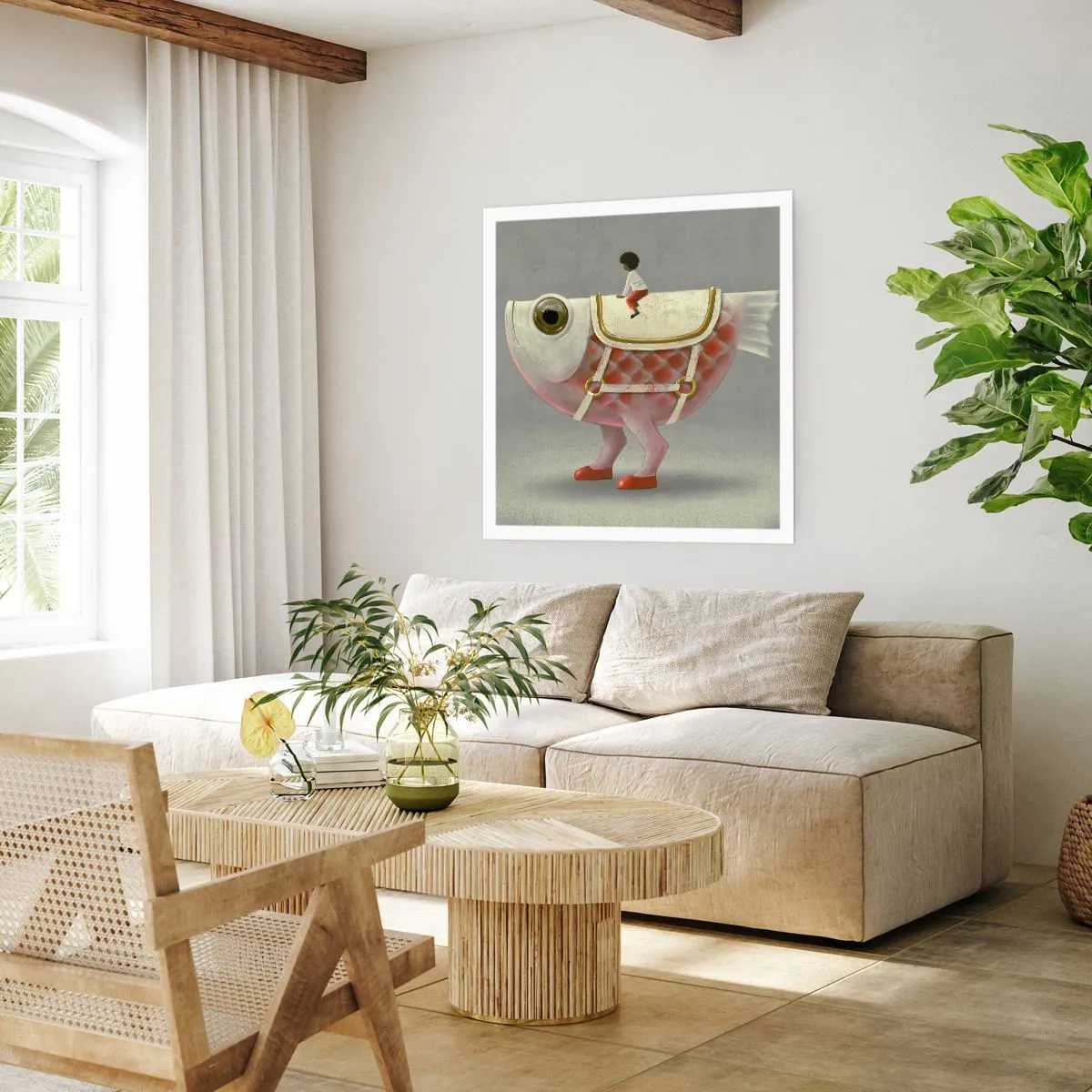 Poszter - A halas lovas - 40x40 cm