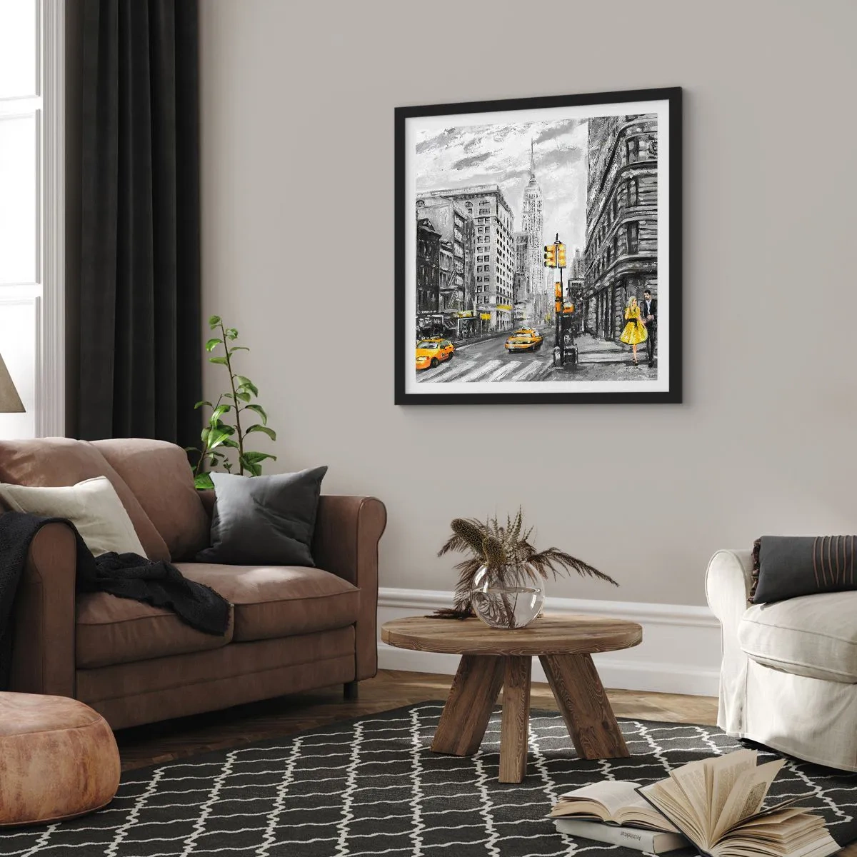 Poszter fehér keretben - Egy New York-i történet - 60x60 cm