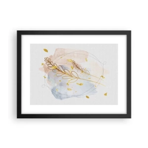 Poszter fehér keretben - Aranyszínű fuvallat - 40x30 cm