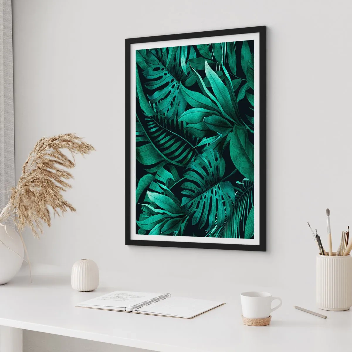 Poszter fehér keretben - A trópusi zöld mélysége - 61x91 cm
