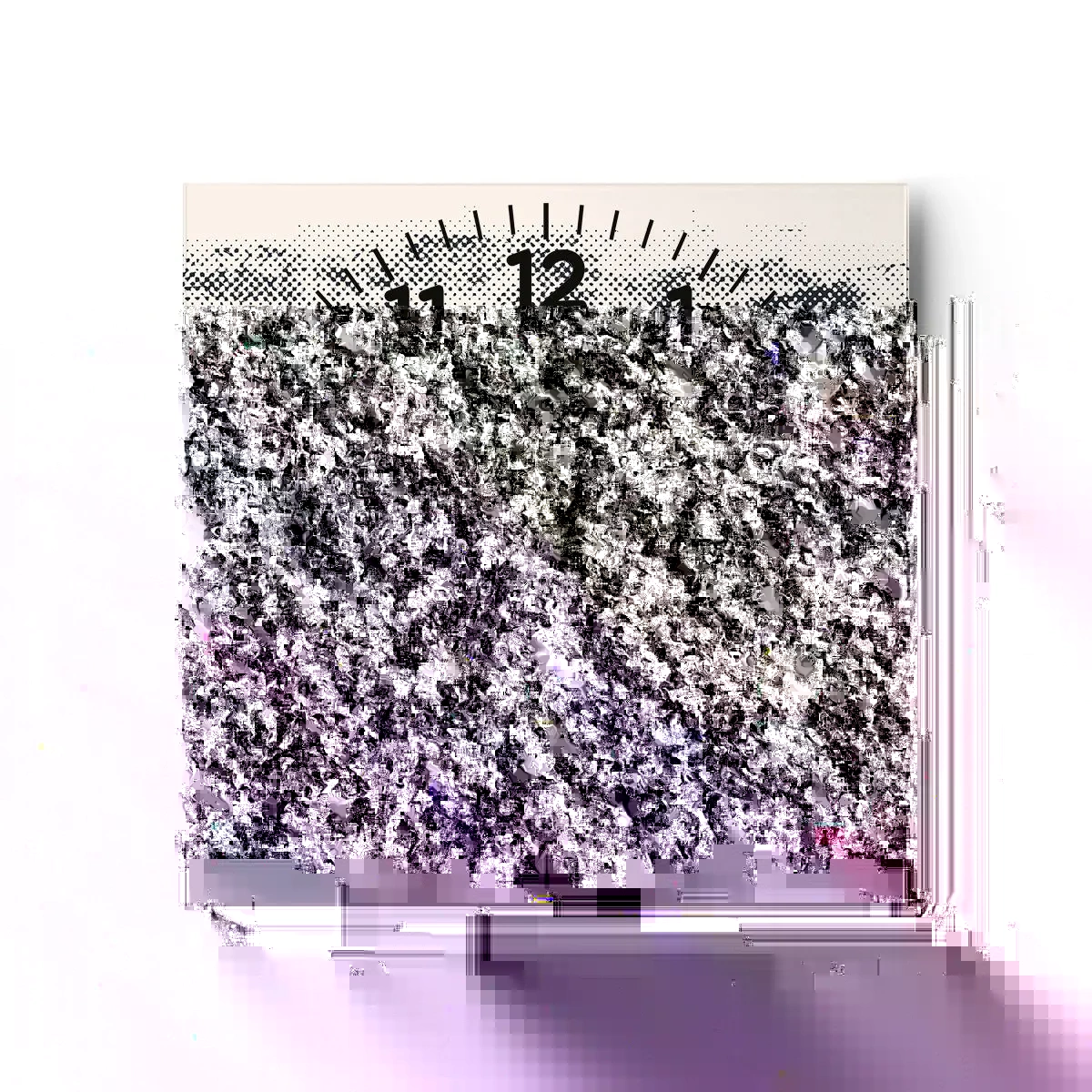 Falióra, Óra - Ködös kompozíció - 40x40 cm