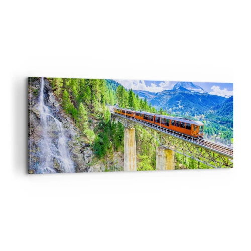 Vászonkép - Vasút az Alpokba - 100x40 cm