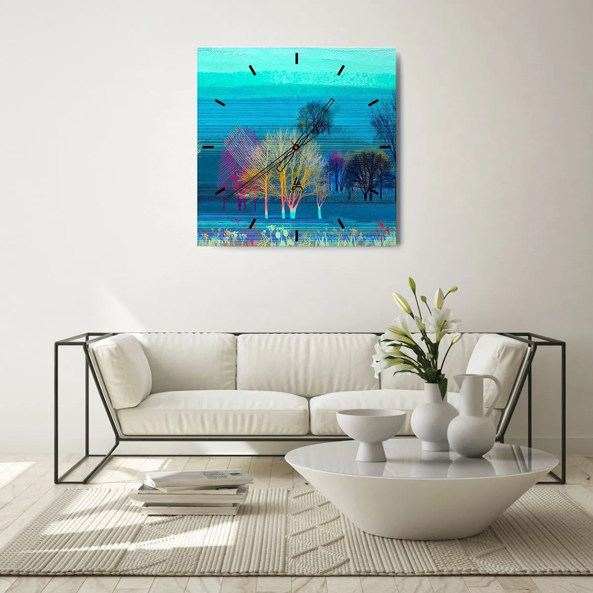 Falióra, Óra - Fésűs táj - 30x30 cm