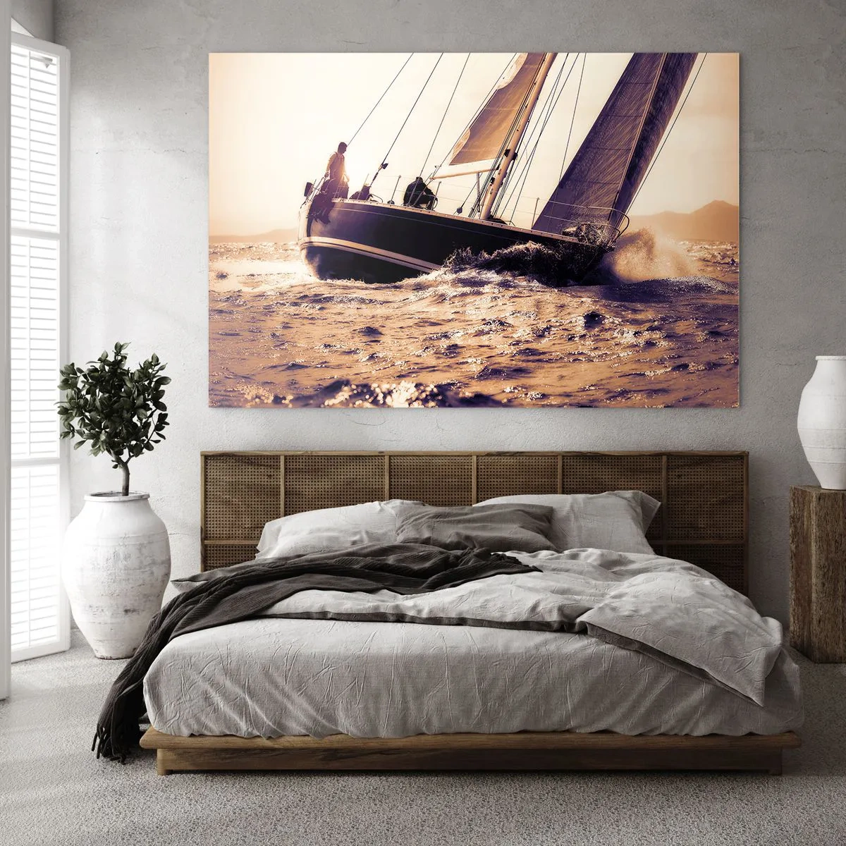 Üveg kép - Vitorlázz, tengerész - 120x80 cm