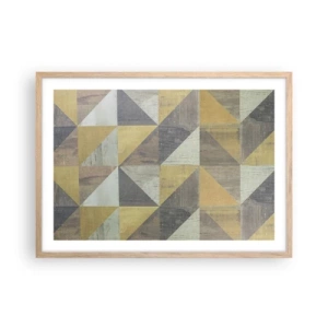 Poszter világos tölgy keretben - A háromszög szögében - 70x50 cm