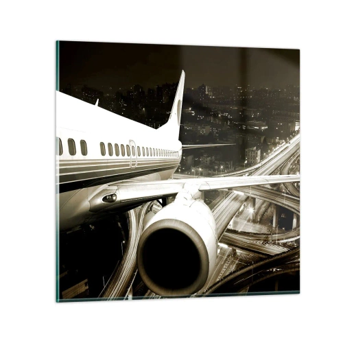 Üveg kép - Felrepülni az éjszakába - 30x30 cm