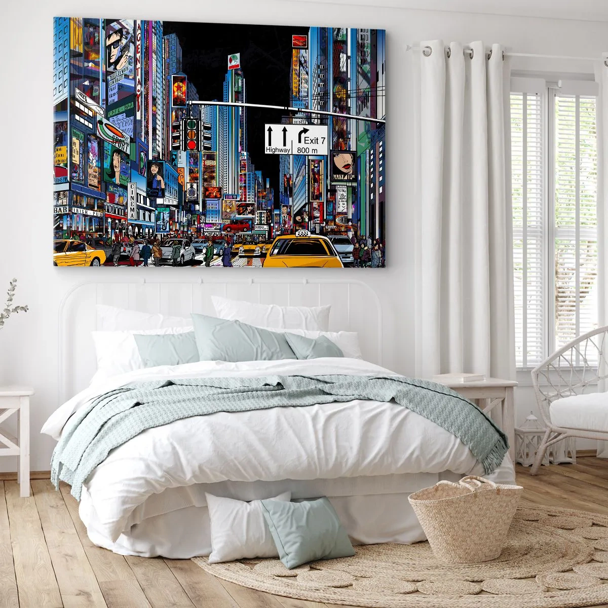 Vászonkép - Képregény nagy éjszaka - 120x80 cm