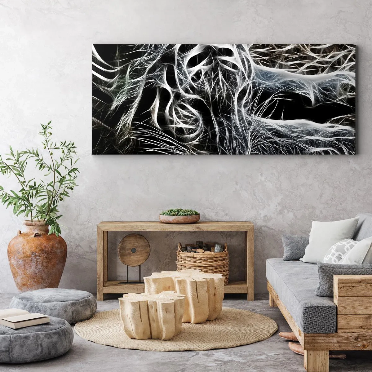 Vászonkép - Tanulmány a macska könnyedségéről - 100x40 cm