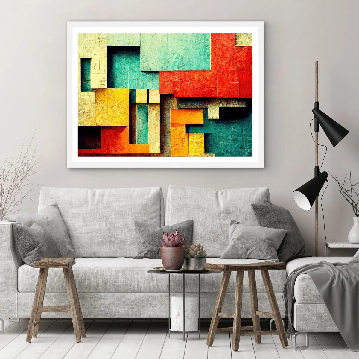 Poszter fekete keretben - A derékszögek fesztiválja - 50x40 cm