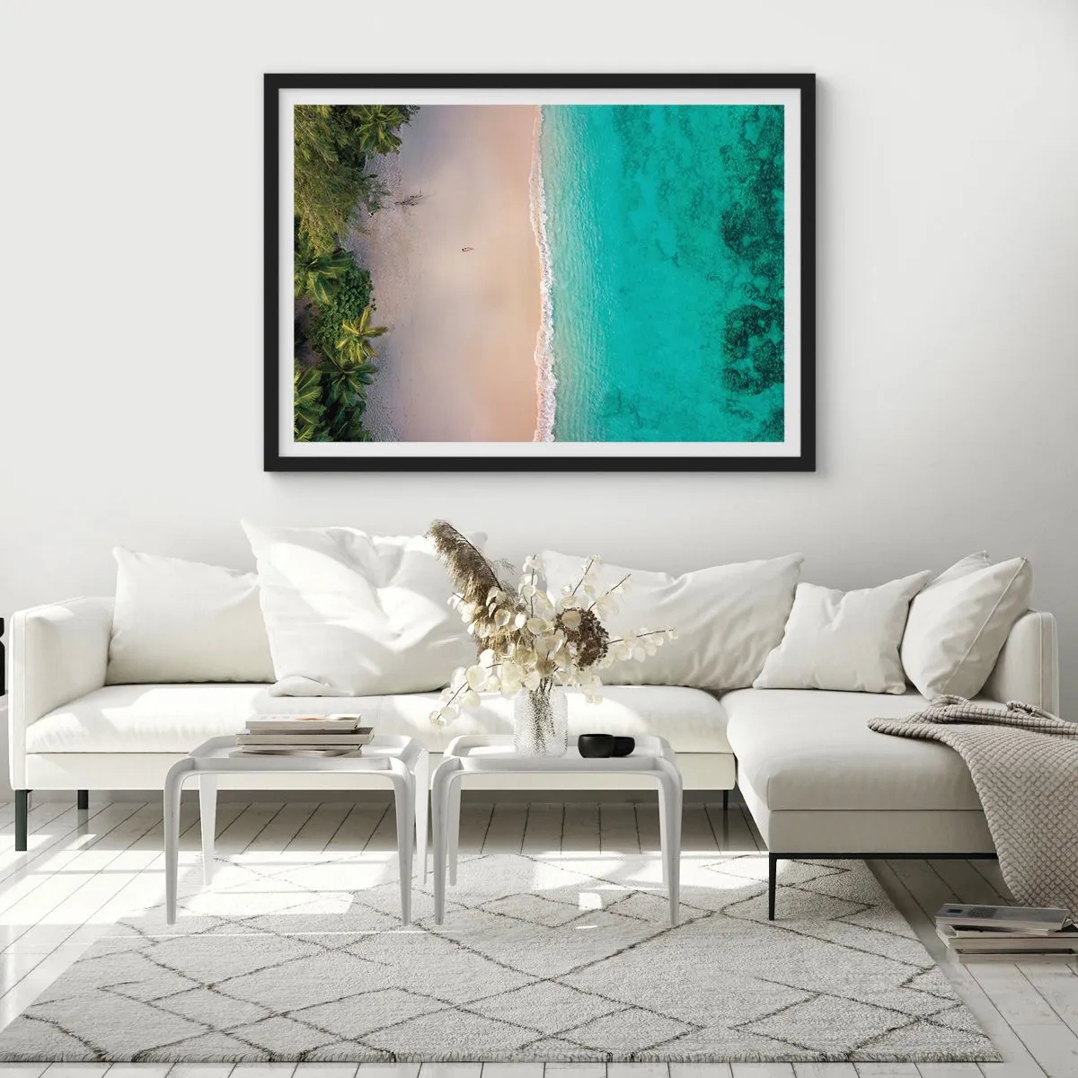 Poszter fehér keretben - Paradicsomi tengerpart - 70x50 cm