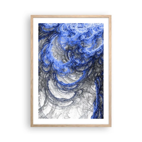 Poszter világos tölgy keretben - Egy hullám születése - 50x70 cm