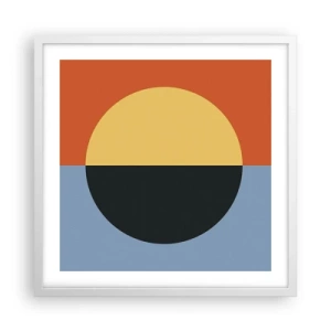 Poszter fekete keretben - A meleg és a hideg kompozíciója - 50x50 cm