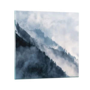 Üveg kép - A hegyek misztikája - 70x70 cm