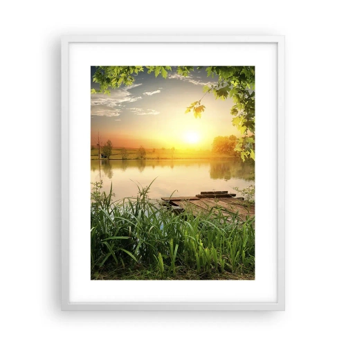 Poszter fekete keretben - Táj zöld keretben - 40x50 cm