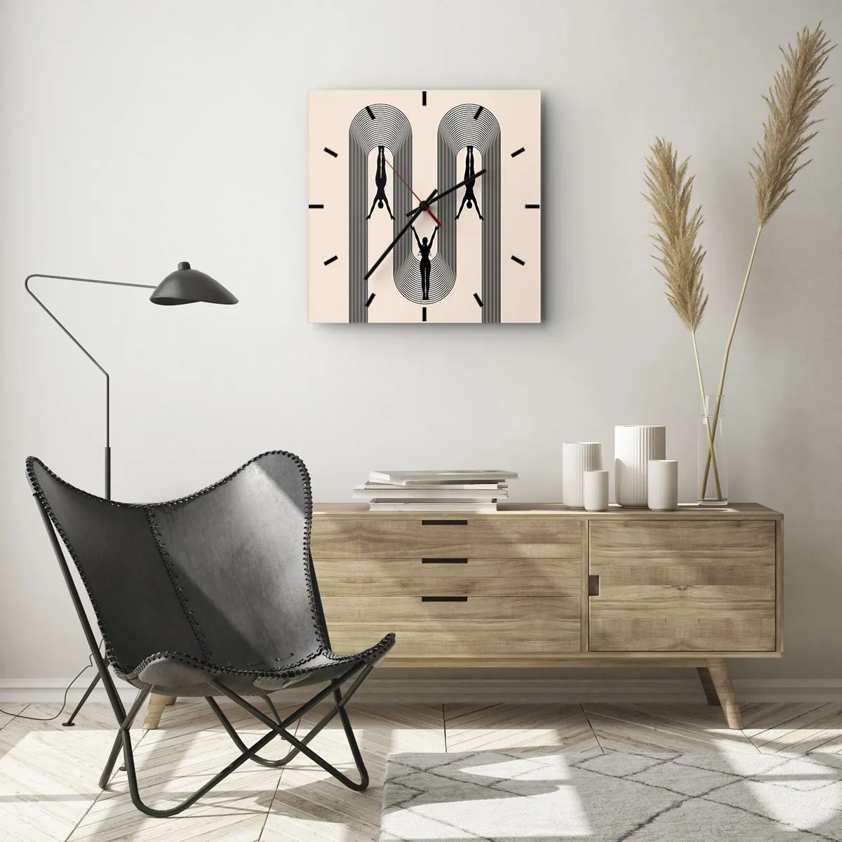 Falióra, Óra - Fejjel lefelé - 40x40 cm