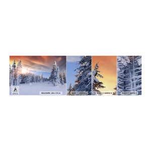 Fotótapéta Minta Standard Eco - A természet havas látványa - Tájkép, Erdő, Téli - 100x30 cm