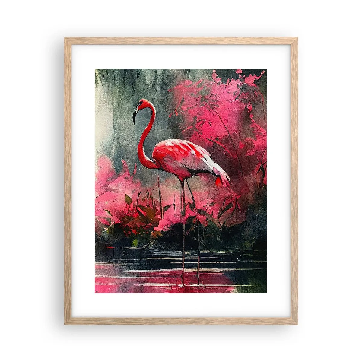 Poszter világos tölgy keretben - Egy lecke a természetes bájról - 40x50 cm