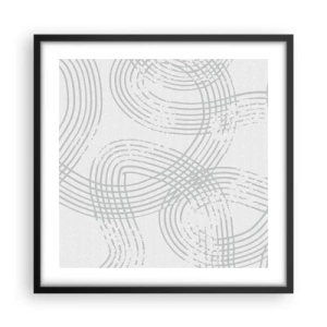 Poszter fehér keretben - Nincs egyenes út - 50x50 cm