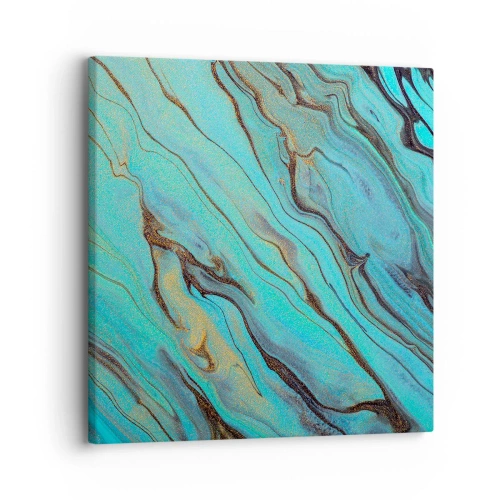 Vászonkép - Türkiz árapály - 30x30 cm
