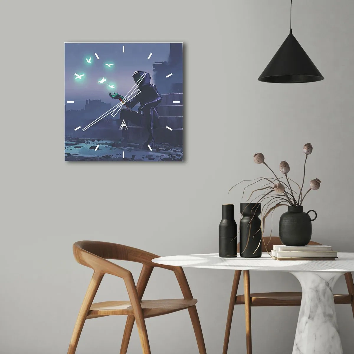 Falióra, Óra - Az élet vissza fog térni - 40x40 cm