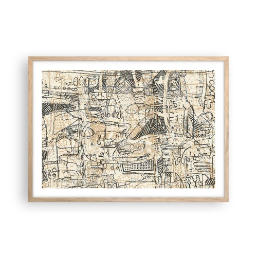 Poszter világos tölgy keretben - Dekódolásra vár - 70x50 cm