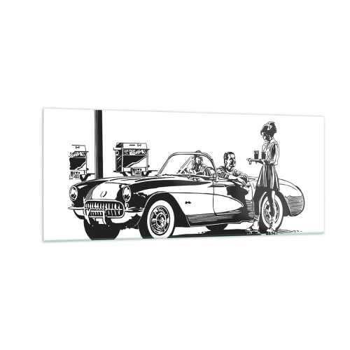 Üveg kép - 60. - gondtalan Amerika - 100x40 cm