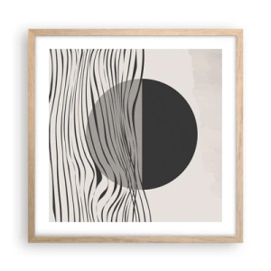 Poszter világos tölgy keretben - A feles kompozíciója - 50x50 cm