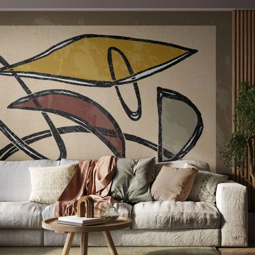 Fotótapéta Premium Sand - Függőlegesek és vízszintek - Modern, Absztrakció, Darab - 200x140 cm