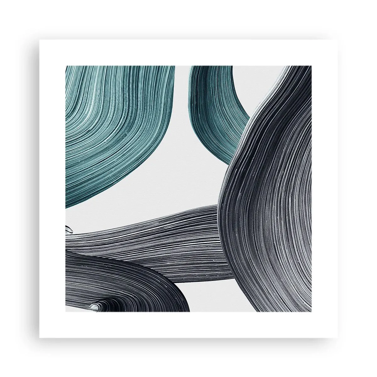 Poszter - Smaragdzöld és fekete nyomok - 40x40 cm