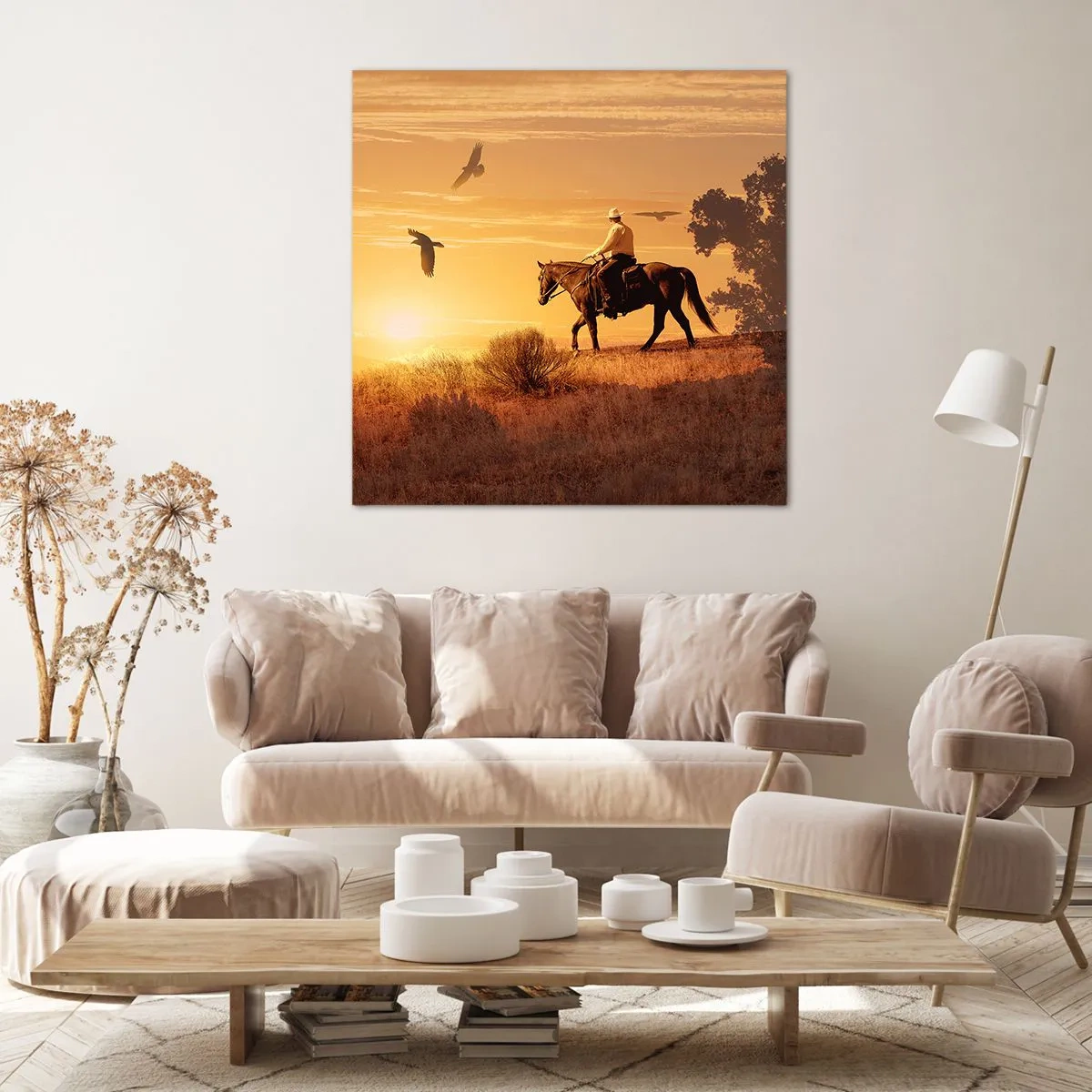 Vászonkép - Egyedül a prérin keresztül - 60x60 cm