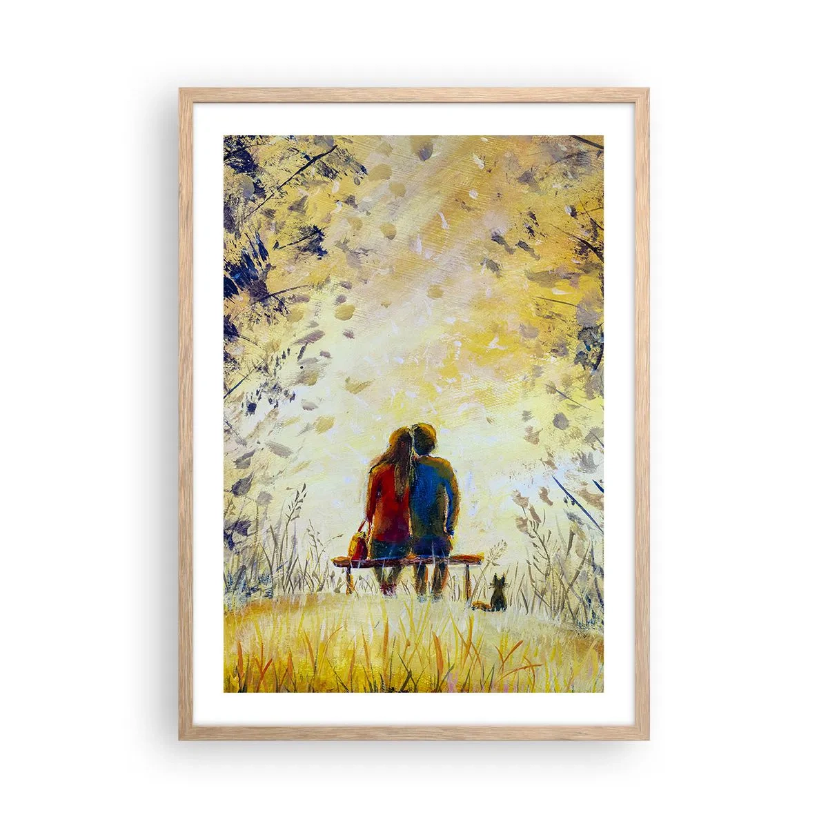 Poszter világos tölgy keretben - Varázslatos pillanat - 50x70 cm