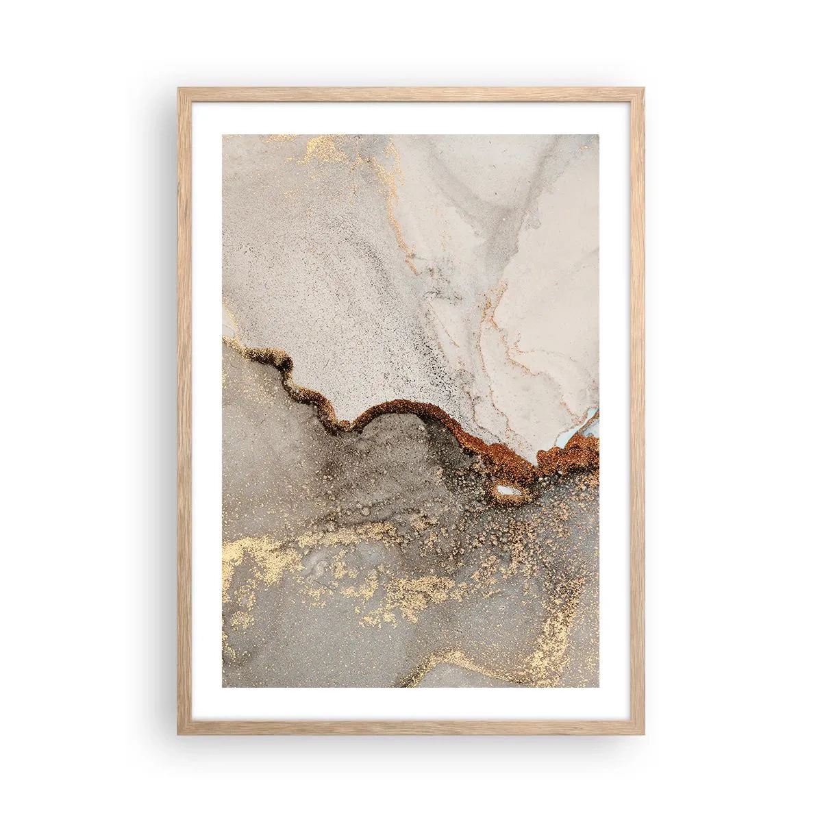 Poszter világos tölgy keretben - A színek határán - 50x70 cm