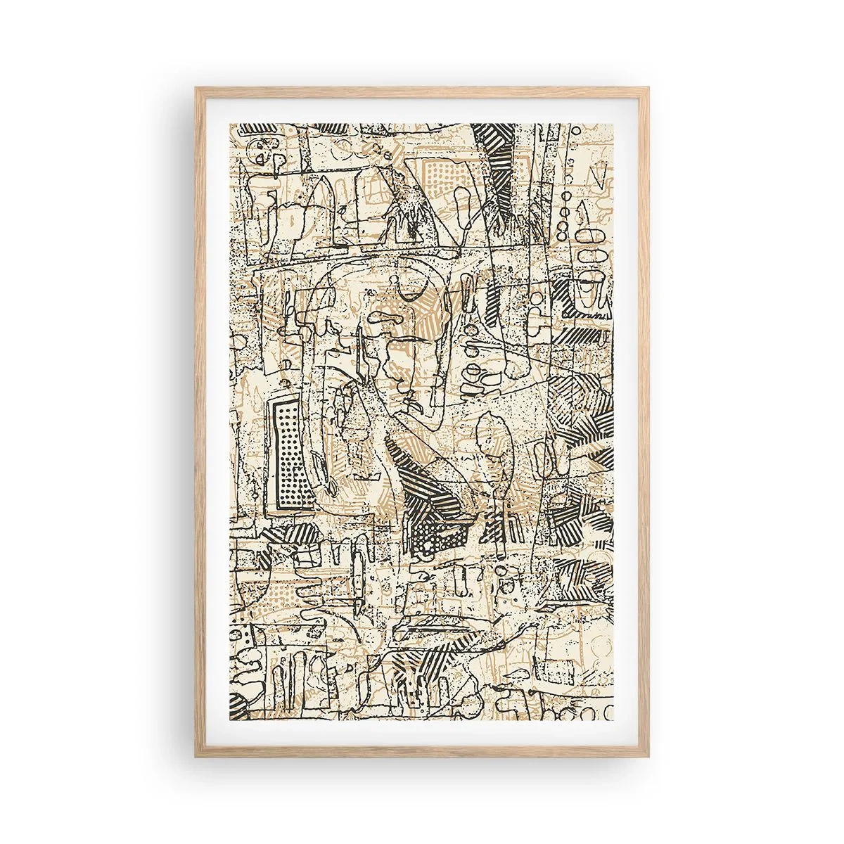 Poszter világos tölgy keretben - Dekódolásra vár - 61x91 cm