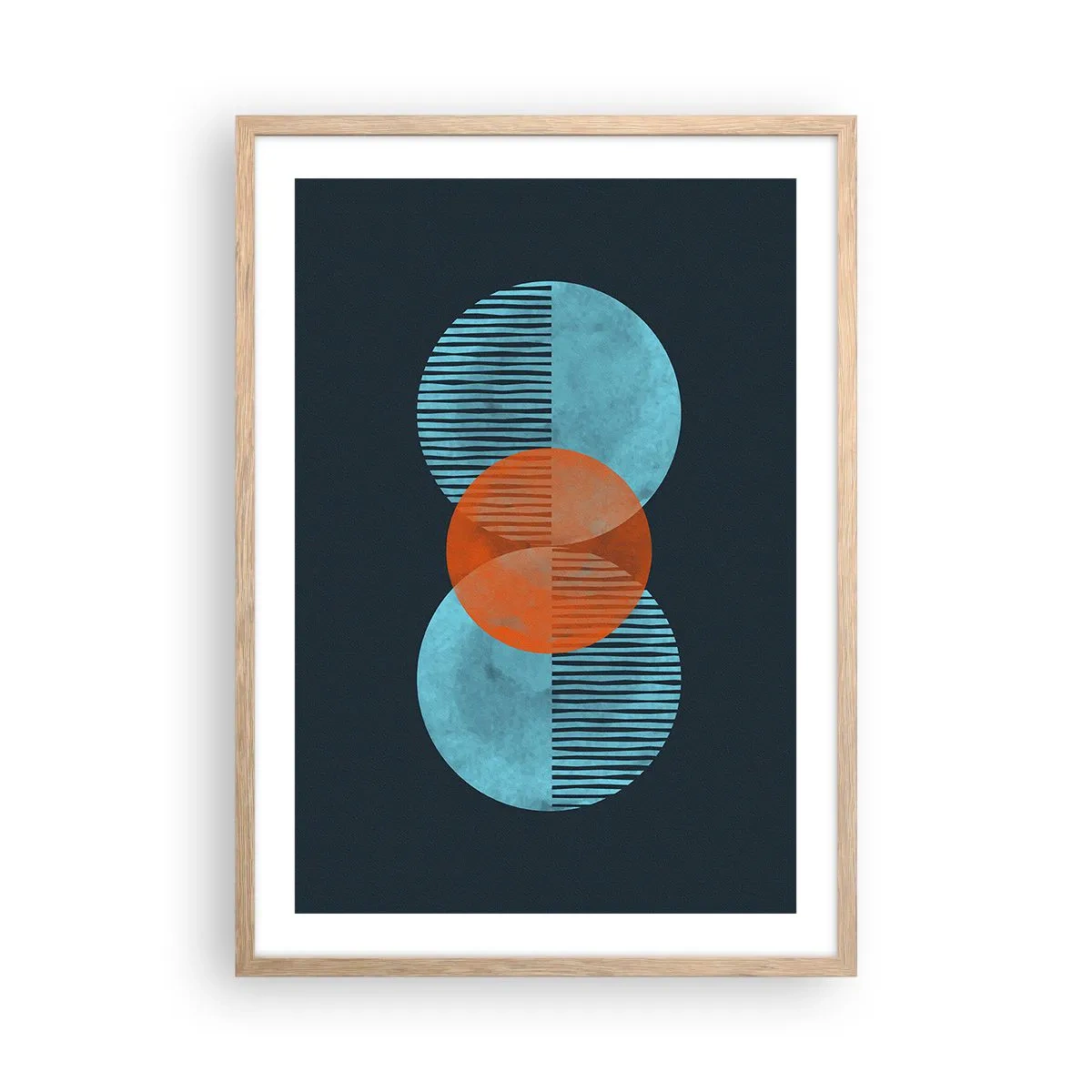 Poszter világos tölgy keretben - Szimmetrikus kompozíció - 50x70 cm