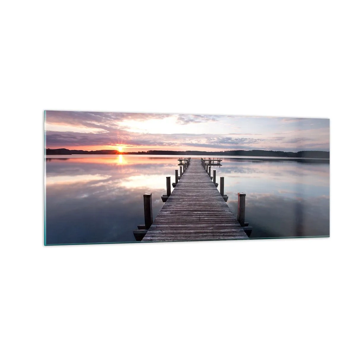 Üveg kép - Csendes határ a nappal és az éjszaka között - 100x40 cm