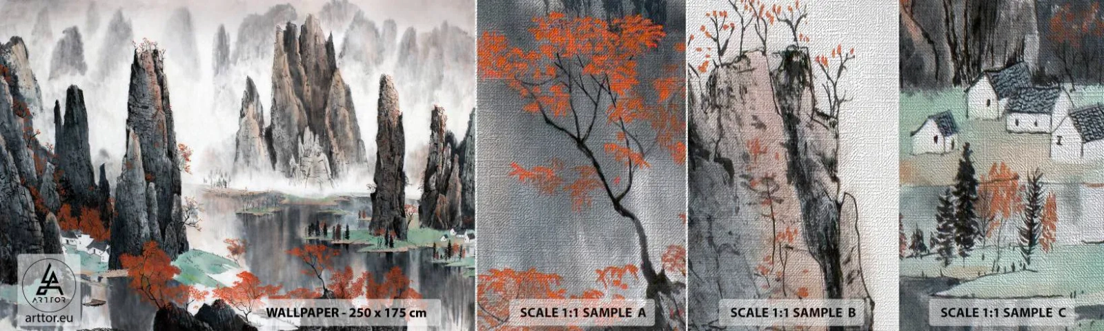 Fotótapéta Minta Premium Canvas - Erőteljes őrök - Absztrakció, Fantázia, Tájkép - 100x30 cm