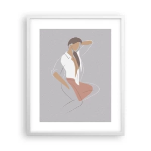 Poszter fekete keretben - Kecsesség kontúrja - 40x50 cm